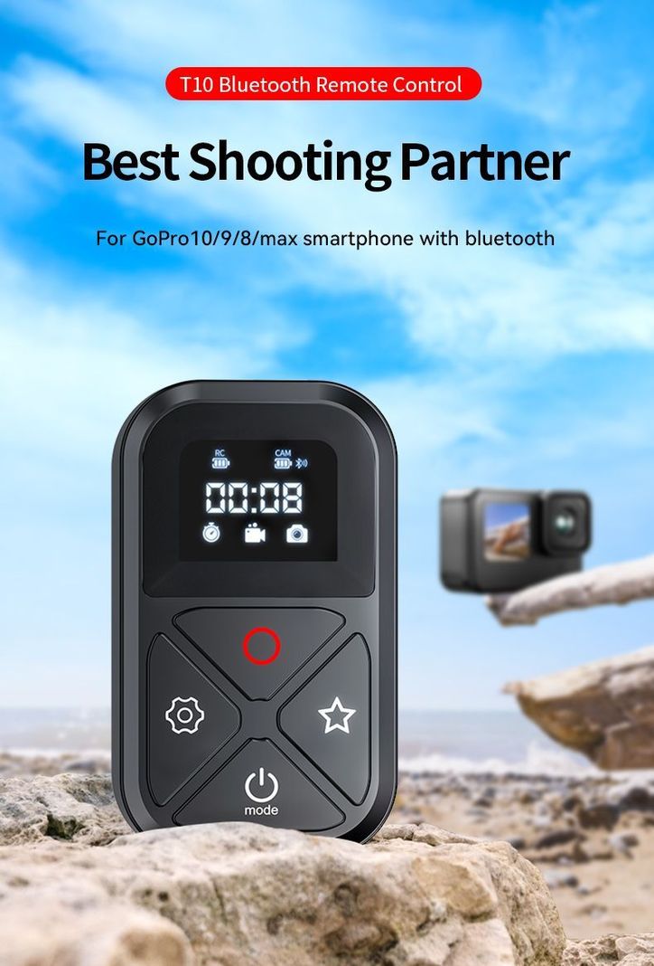 Nuevo control remoto Bluetooth para cámaras GoPro Hero 13/12/11/10/9/8 y Max-5