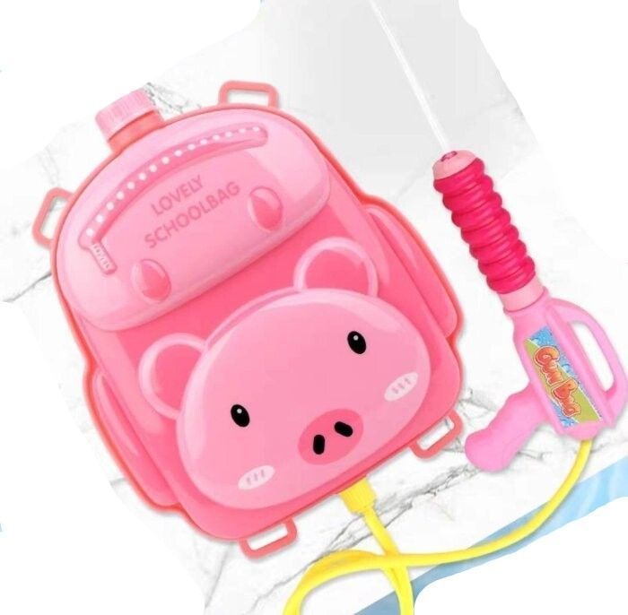 Mochila Lanza Agua de 1 Litro con Pistola - Cerdito-1