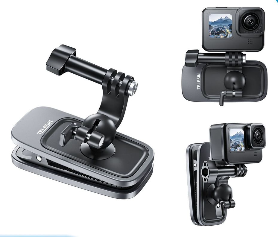 Clip Mochila Magnético de 360° para Gopro u otras - Telesin-1