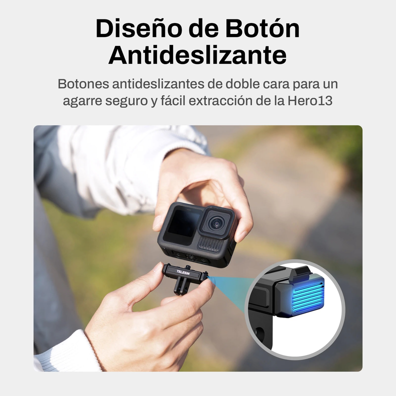 Adaptador Magnético 2 Garras Para GoPro Hero 13 - Telesin-4