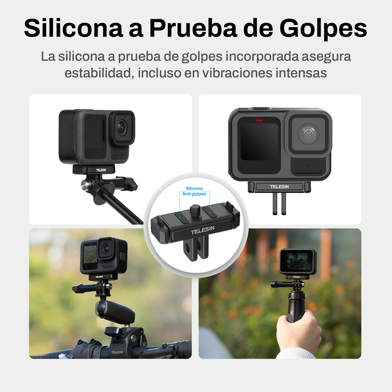 Adaptador Magnético 2 Garras Para GoPro Hero 13 - Telesin-5
