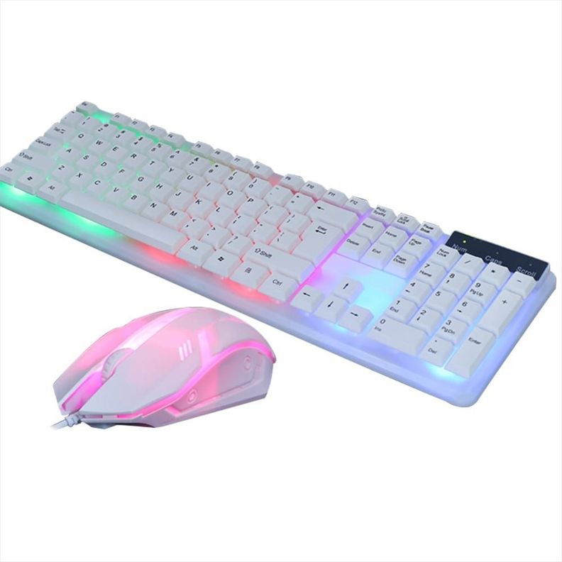 Teclado + Mouse White Gamer AOAS-1