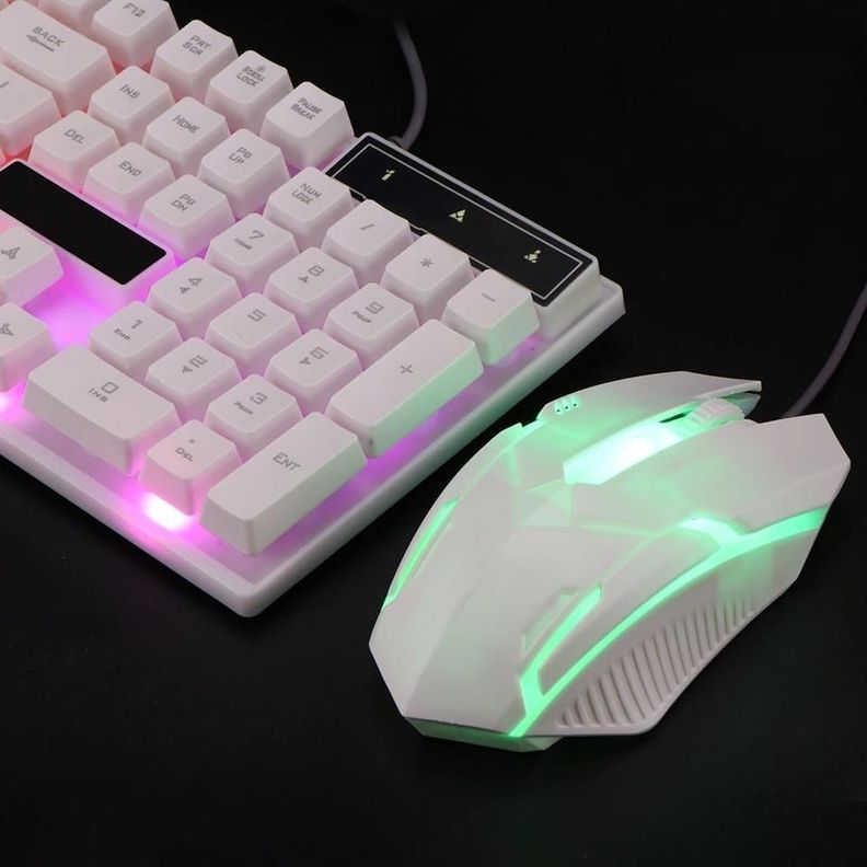 Teclado + Mouse White Gamer AOAS-4