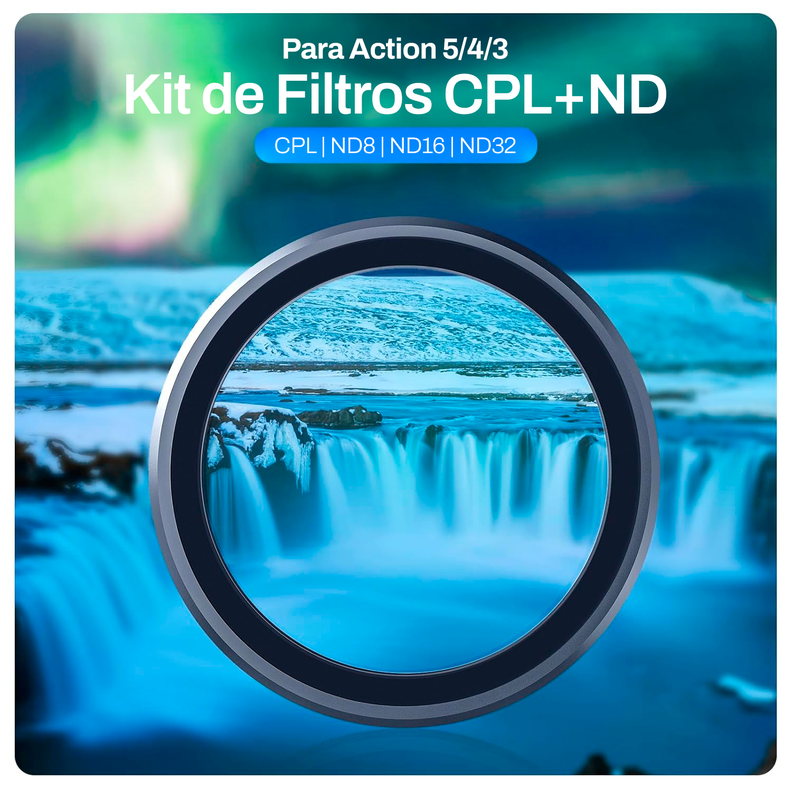 4 Filtros para DJI Osmo Action 3/4/5 - CPL+ND8/16/32 Telesin-3