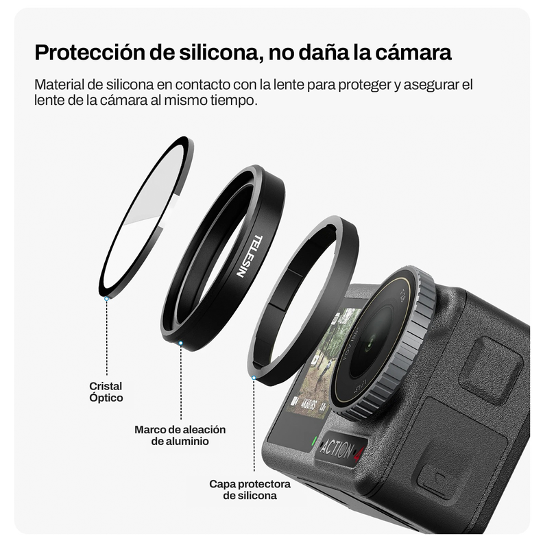 4 Filtros para DJI Osmo Action 3/4/5 - CPL+ND8/16/32 Telesin-4