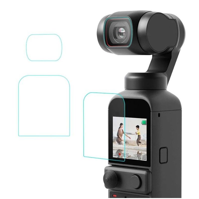 Lamina de vidrio templado para DJI Osmo Action / Telesin-0