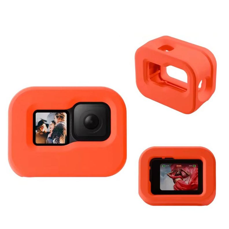 Funda Flotante Naranja para Gopro 9/10/11/12/13 - Telesin-0