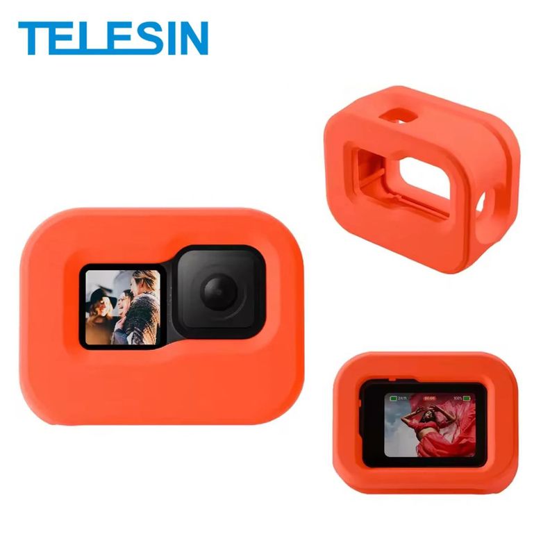 Funda Flotante Naranja para Gopro 9/10/11/12/13 - Telesin-4