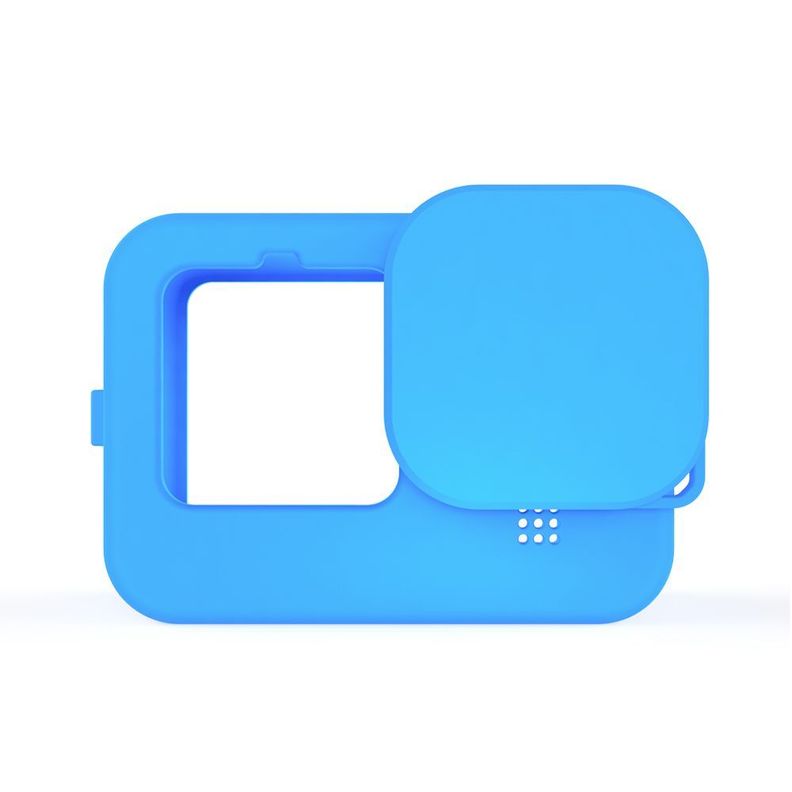 Funda de silicona + correa para Gopro Hero 13/12/ 11/ 10/ 9 - Celeste-0