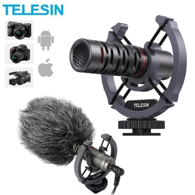 Micrófono para Cámaras Gopro u otras y Smartphone / Telesin-0