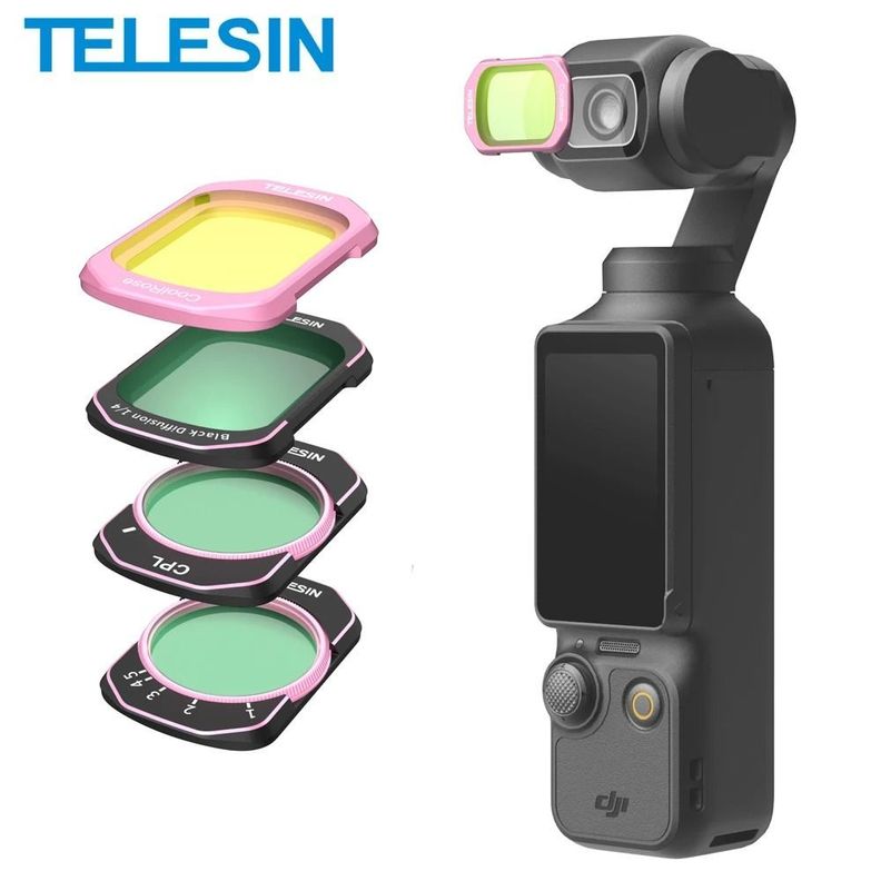 Kit 4 Filtros para DJI Osmo Pocket 3 y 4 VND CPL Black Rose