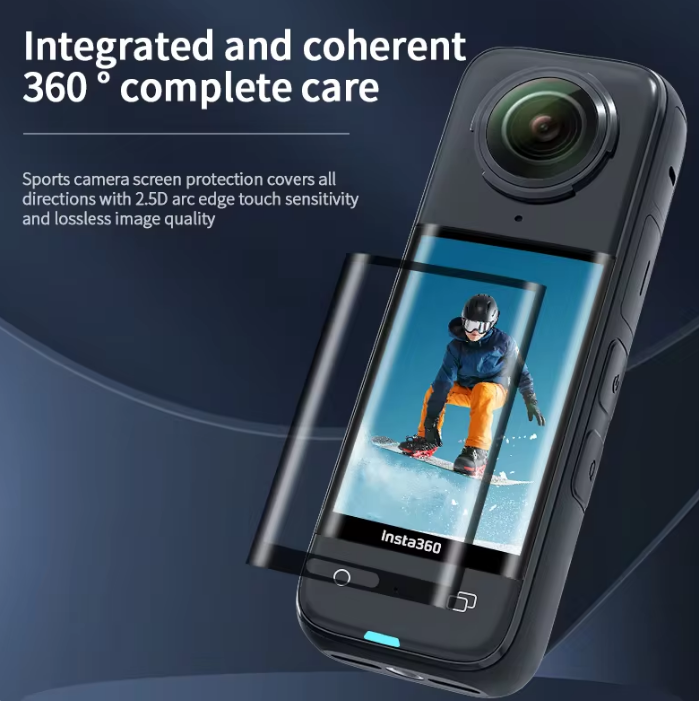 Lámina de Vidrio Templado Telesin para Insta360 X4 - Telesin-4