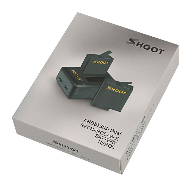Cargador Doble + 2 Batería GoPro Hero 5 6 7 8 - SHOOT-4