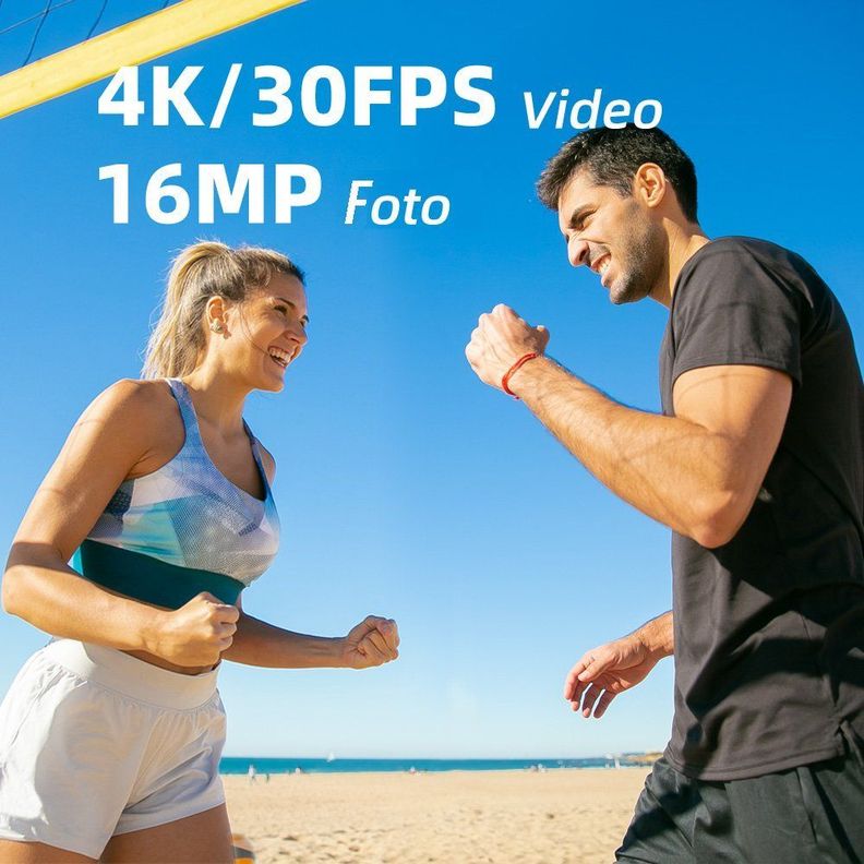 Cámara Deportiva Ausek 4K 30fps 16MP Deportiva Pantalla Dual-3
