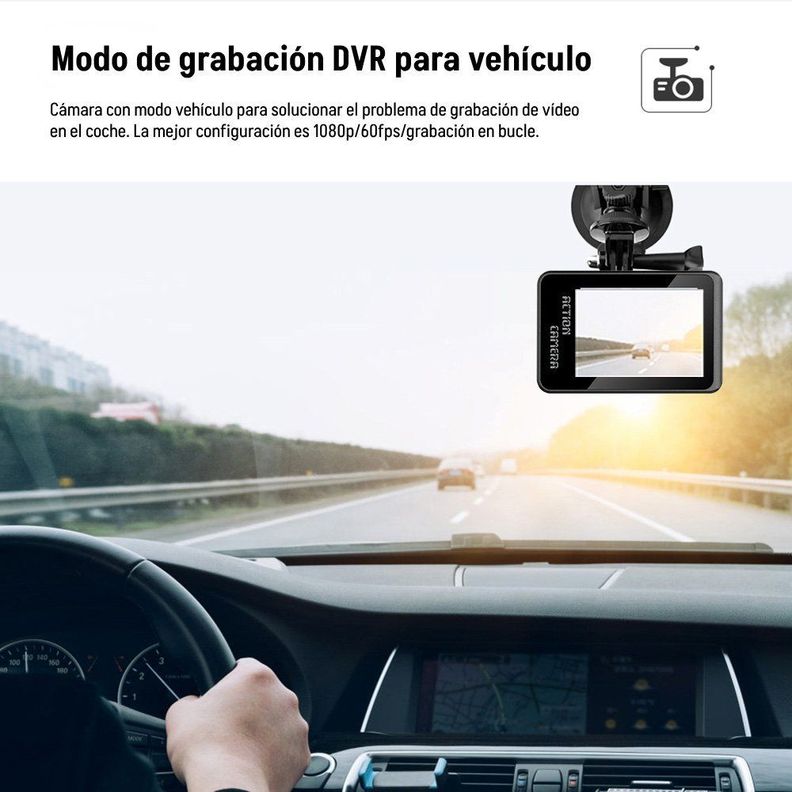 Cámara Deportiva Ausek 4K 30fps 16MP Deportiva Pantalla Dual-5