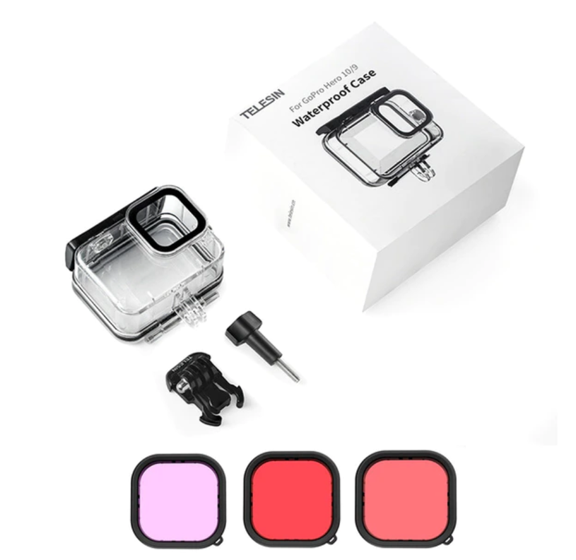 Carcasa Impermeable para GoPro Hero 13/12/11/10/9 + Kit de Filtros-0