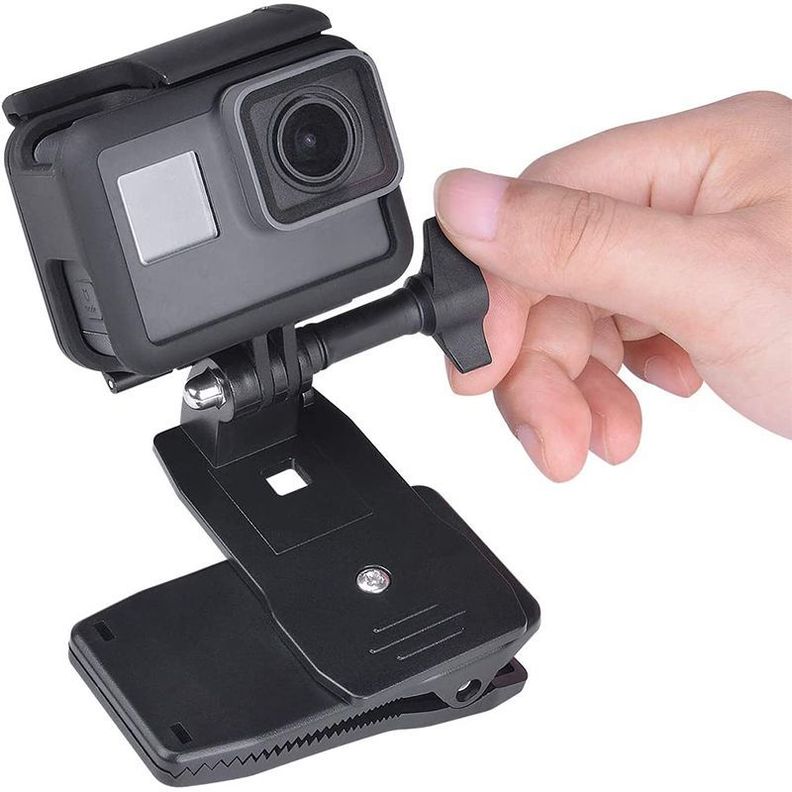 Clip De Mochila Rotatorio 360° Para Cámaras GoPro Y Otras-0