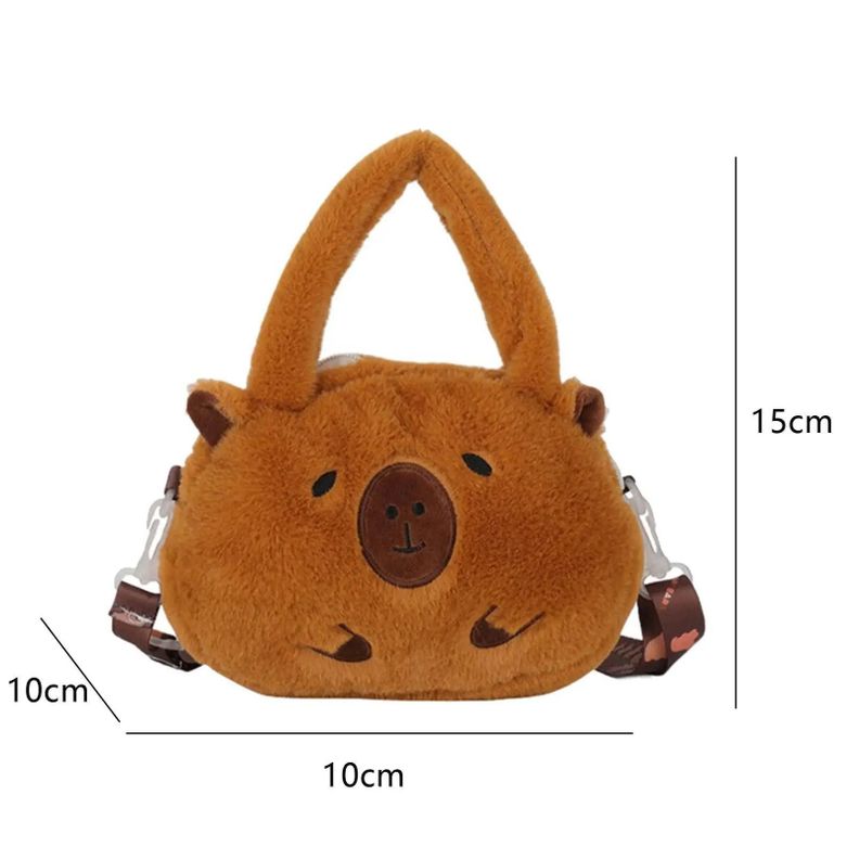Bolso Capibara de Peluche Kawaii: ¡Dulzura y Estilo-2