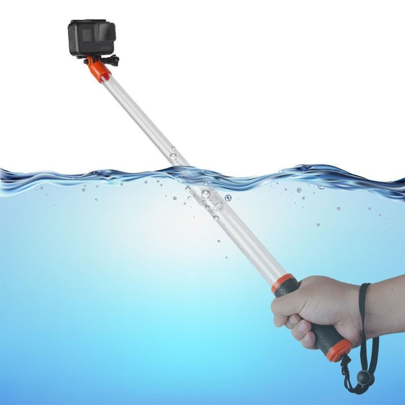 Bastón Flotante Transparente para Gopro u otras - Telesin-2