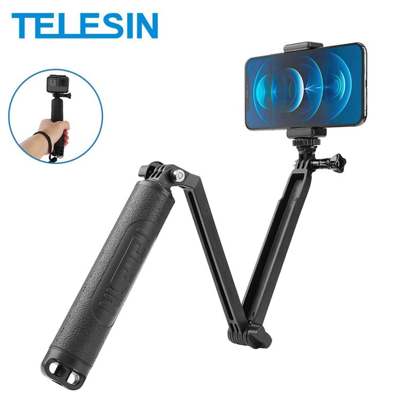 Bastón Selfie 3 Way o 3 en 1 Flotante para Gopro y Smartphone- Telesin-0