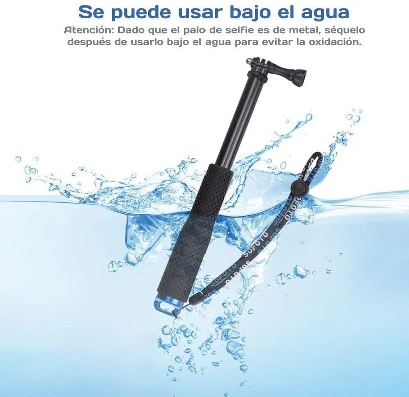 Bastón Selfie 94cm Para Cámaras Deportivas Gopro y otras-3