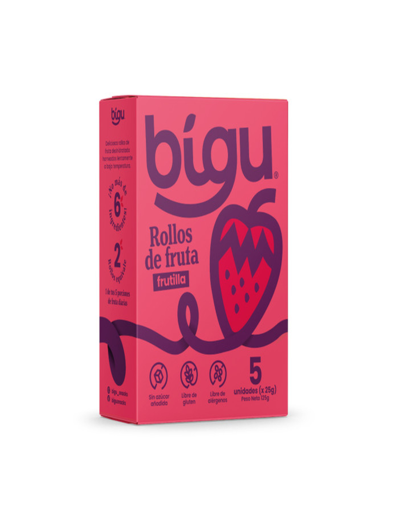 Caja 5 unidades Rollos de Fruta Frutilla 125g-0