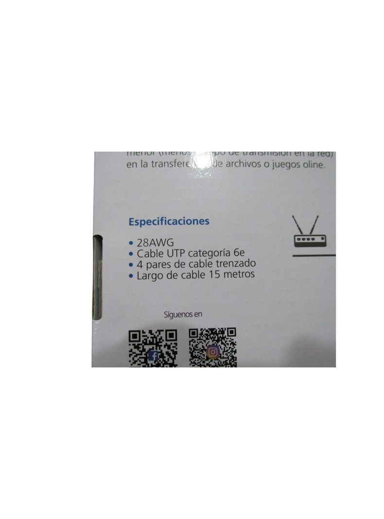 Cable de Red de 15 Metros Categoria 6e.-1