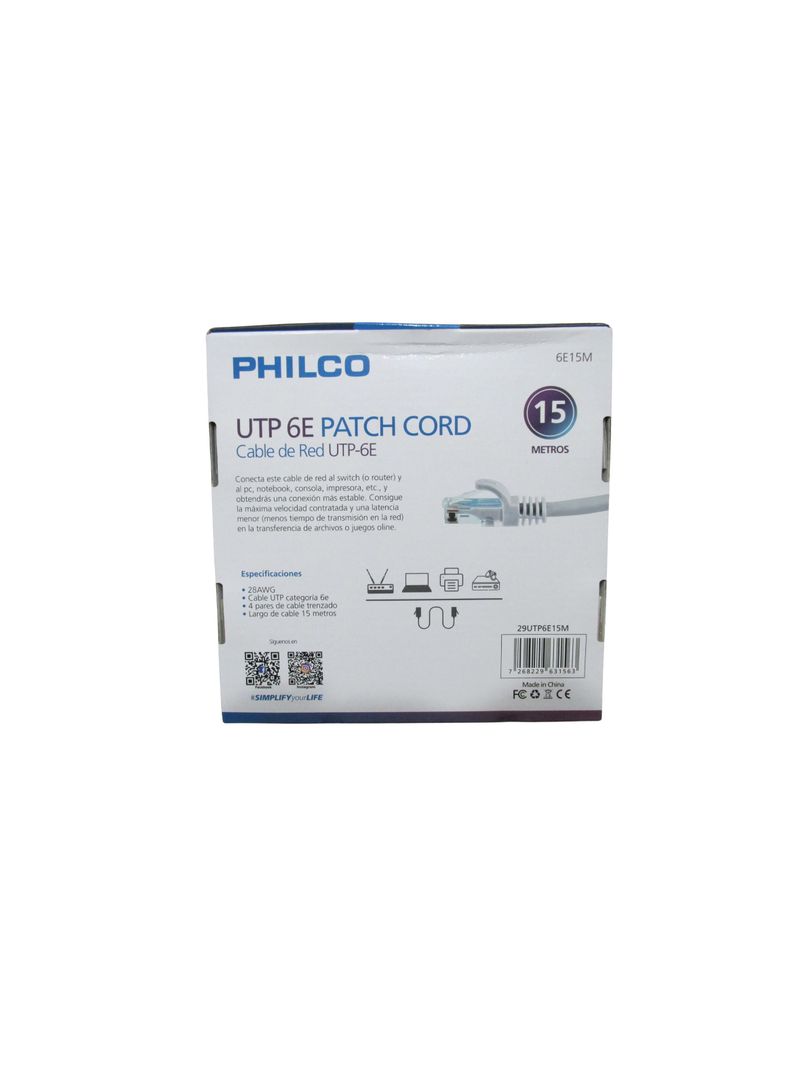 Cable de Red de 15 Metros Categoria 6e.-5