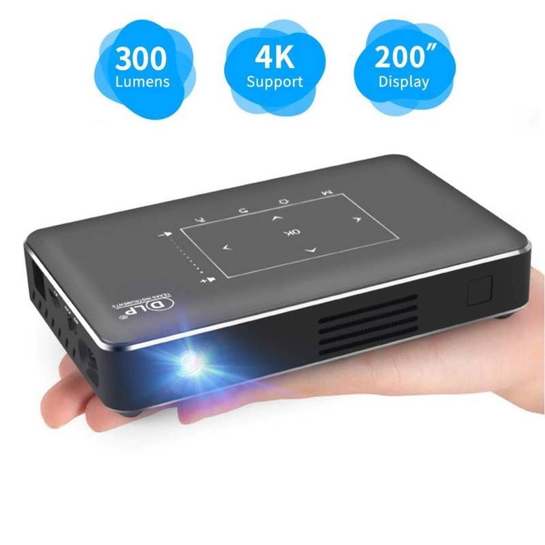 Proyector REAL TV P10 Mini, 4K, DLP, Android 9,0, WiFi, Bluetooth 4,0, portátil-1