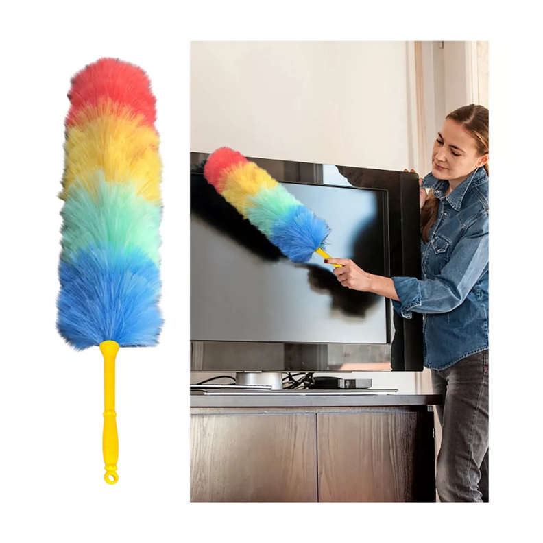 Plumero Colores Para Limpieza Del Hogar Con Mango Soporte-2