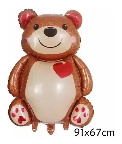 Set 5 Globos Metálicos Amor Oso Grande De San Valentin Tq-1