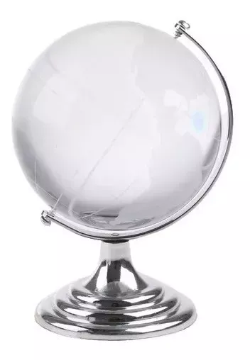Esfera Decorativa  Globo Terráqueo Redondo De Cristal-3