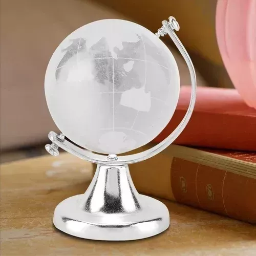 Esfera Decorativa  Globo Terráqueo Redondo De Cristal-1