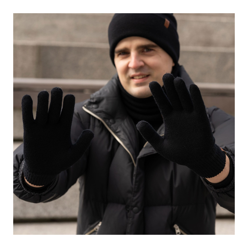 Guantes De Invierno Doble Lana Adultos Y Jóvenes-5