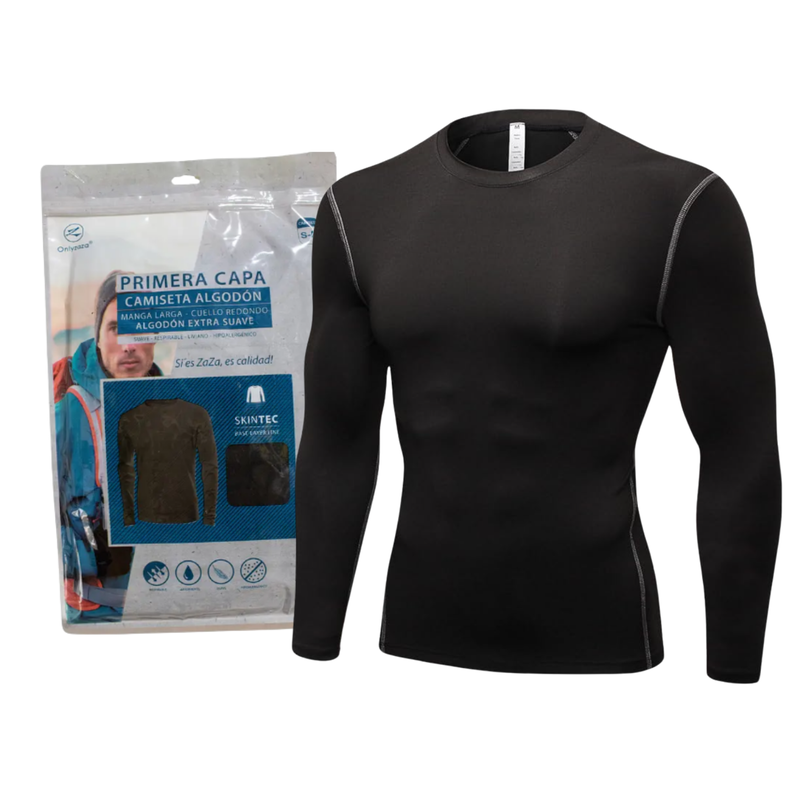 Camiseta Primera Capa Algodón Hombre Invierno-0