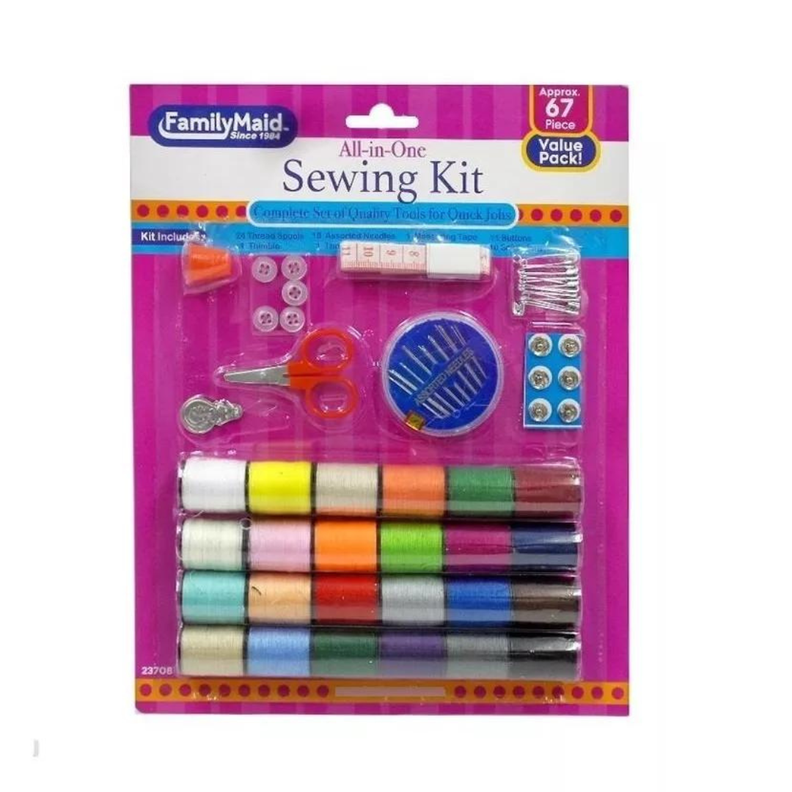 Kit Costura 24 Piezas Hilos Set De Costura 24pz + Agujas-0