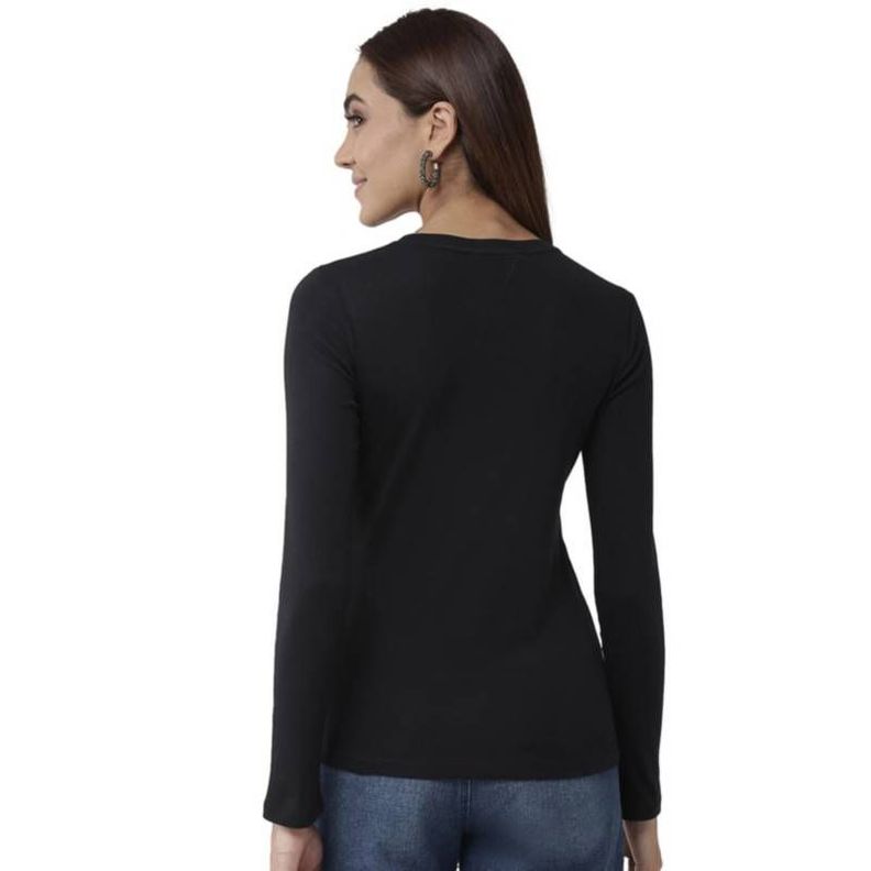 Camiseta Lola Bambu Cuello C Negro-1