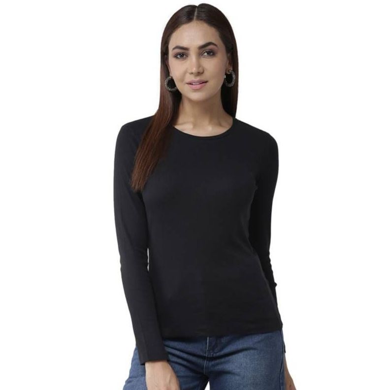 Camiseta Lola Bambu Cuello C Negro-0