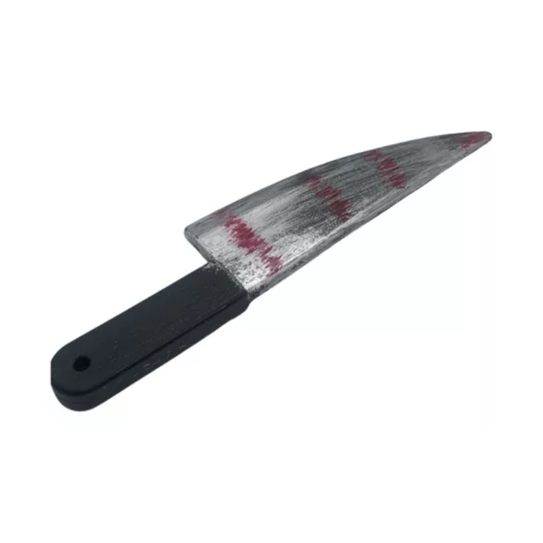 Cuchillo Machete Con Sangre Jackson Broma Falso Halloween Disfraz-0