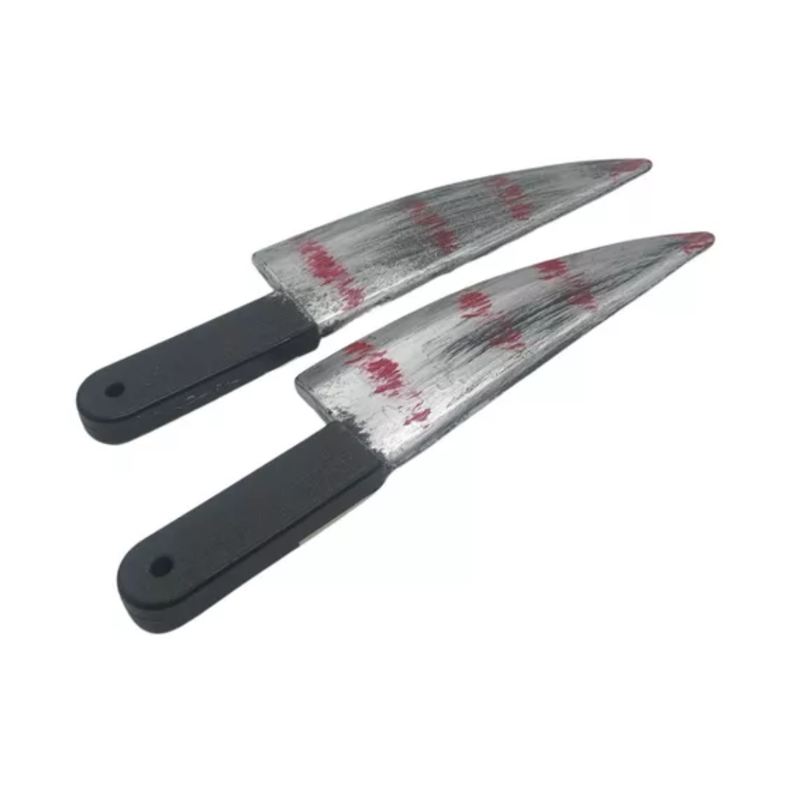 Cuchillo Machete Con Sangre Jackson Broma Falso Halloween Disfraz-2