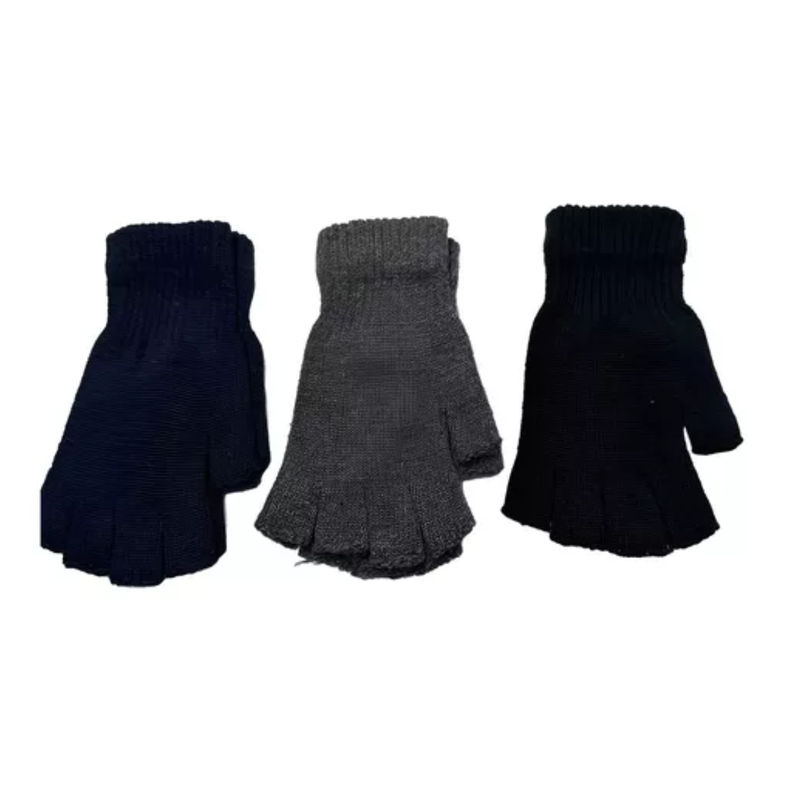Pack 3 Guantes De Lana Sin Dedos Surtidos-2