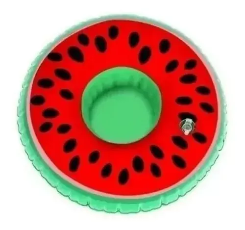 Flotadores Mini Portavaso Diseño Sandía  Piscina Playa-0
