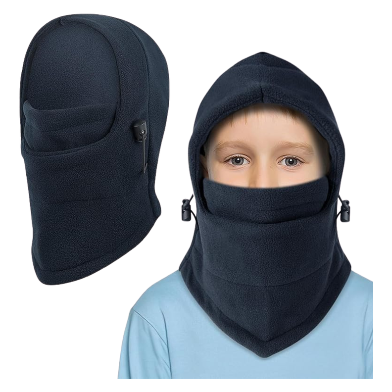 Set Invierno Infantil Gorro Pasamontaña + Guantes De Lana-3