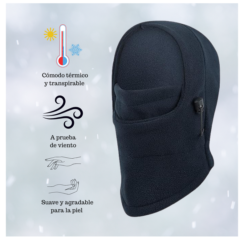 Set Invierno Infantil Gorro Pasamontaña + Guantes De Lana-4
