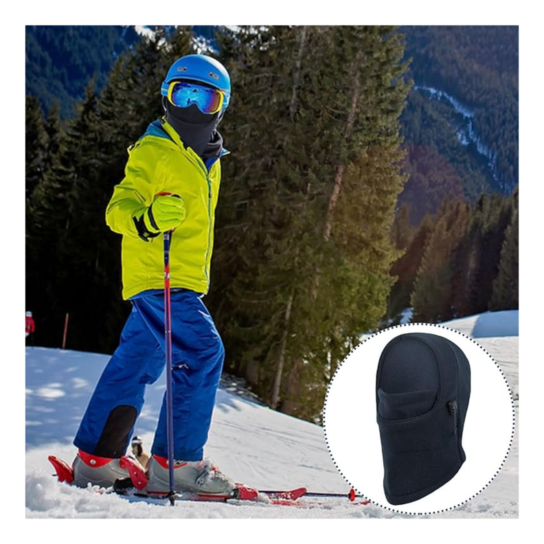 Set Invierno Infantil Gorro Pasamontaña + Guantes De Lana-5