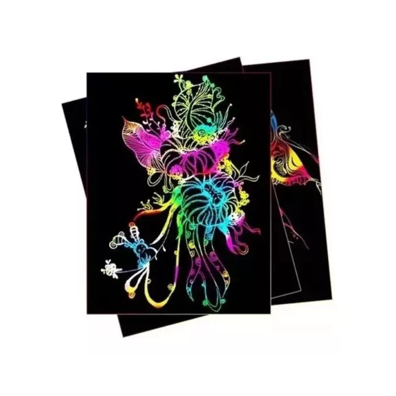 Libro Cuaderno para Pintar Rainbow Scratch Art-arte Color Rascado-2