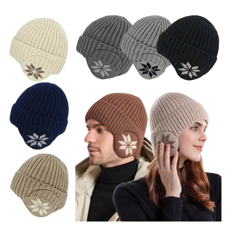 Gorro Beanie De Lana Adulto Con Cubre Orejas Unisex Surtidos-0