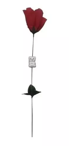 Rosa con Oso De Peluche Te Amo Feliz Dia San Valentín Amor-1