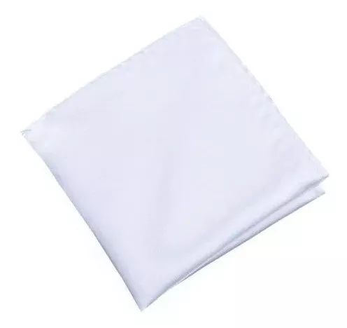 Pañuelos X12 Blancos 100% Cuadrados 12 Und Unicolor-1
