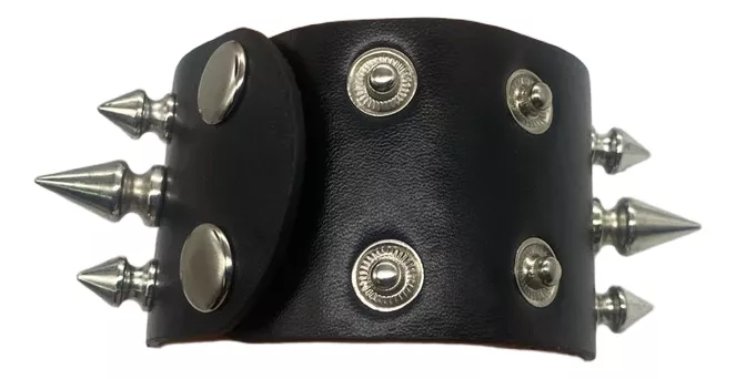 Brazalete Punk Rock Remaches Muñequera Puntas-1